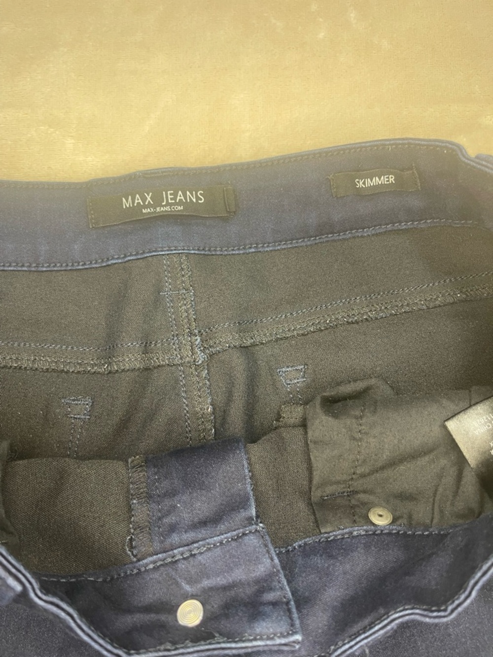 Max Jeans Women's Slim Straight Navy Jeans with Zip Pockets Size 10 - Picture 4 of 7